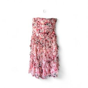 White House Black Market Strapless Floral Dress